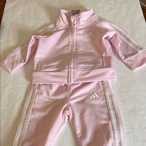 Adidas Light Pink Kids Tracksuit